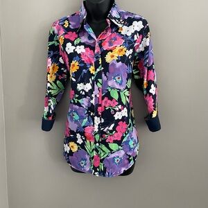 Ralph Lauren Navy Floral Button Down Shirt